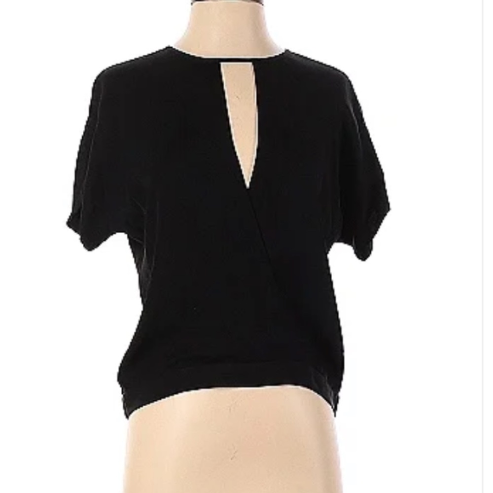 Theory short sleeve keyhole top Petite (XS)